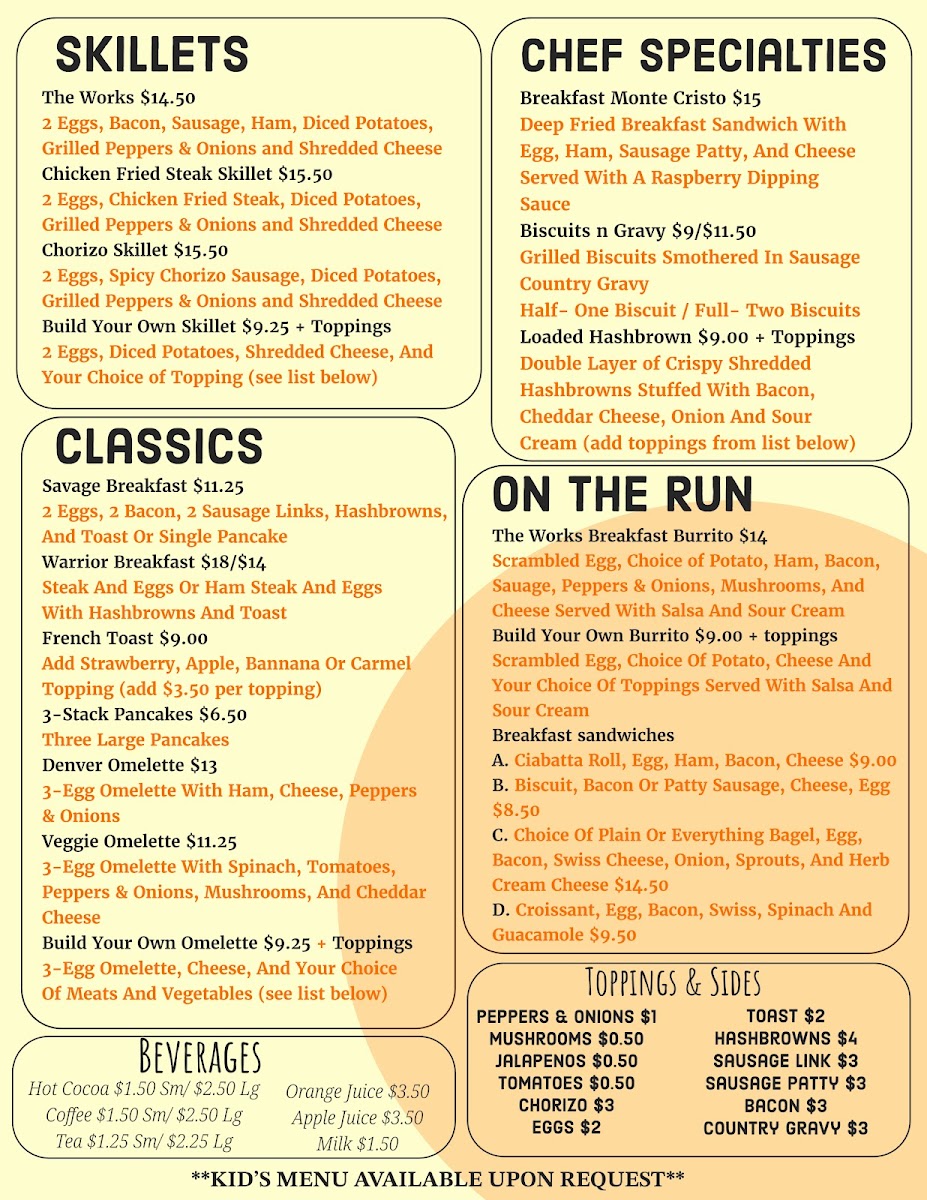 The Savage Grill Menu - Image 1