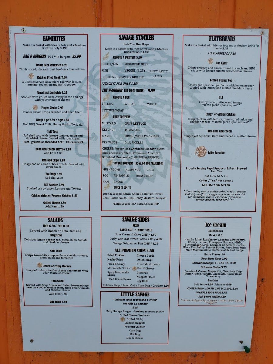 The Savage Grill Menu - Image 3